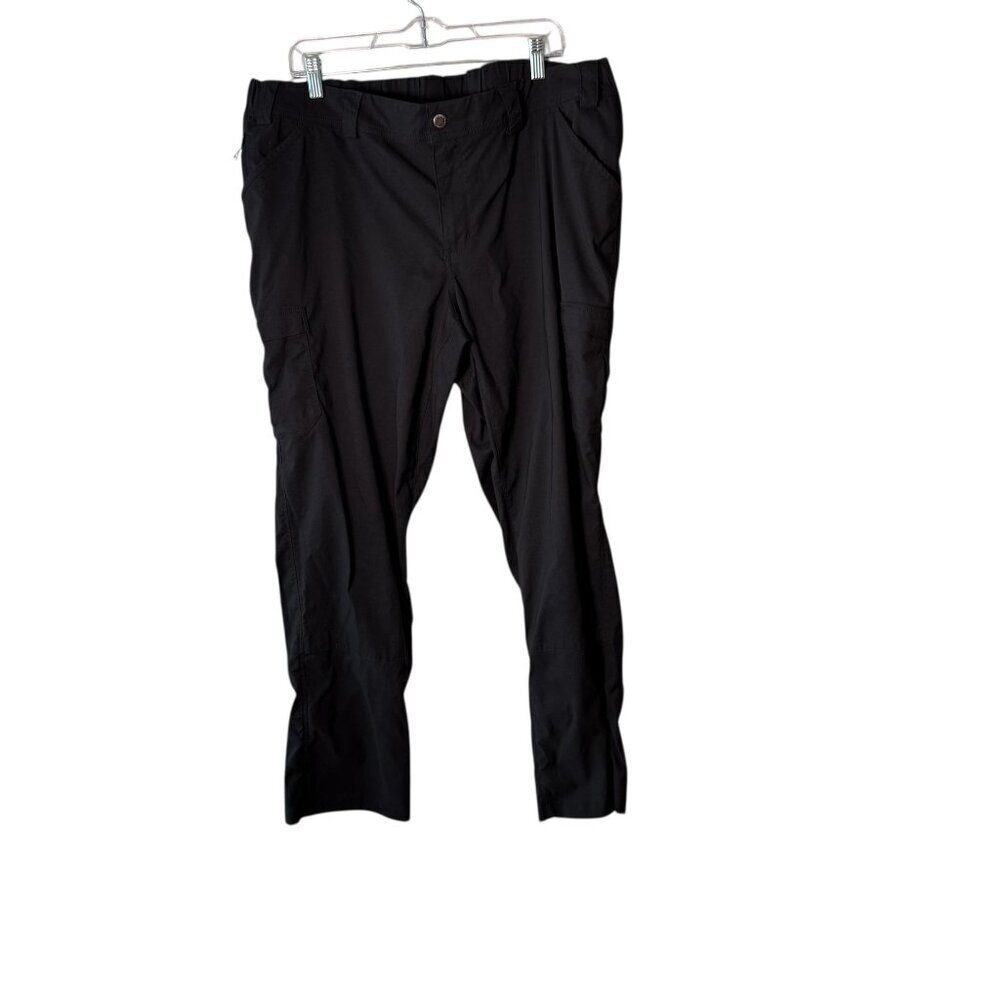 Duluth Trading Womens Black Cargo Utility Pants 20W x 31 Nylon/Spandex Stretch D